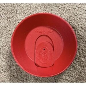 Tervis Travel Lid Made in USA Double Walled Fits 16 oz Tumblers Red‎